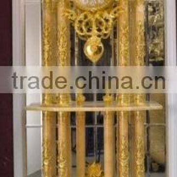 Luxury Gilt Sunflower Shape Wall Hanging Clock, 24K Gold Plated Brass Wall Clock, Home Decoration Wall Art photo-3