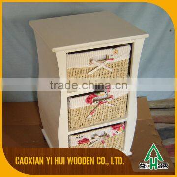 3 Drawer Wood Cabinets With Rose Drawers photo-3