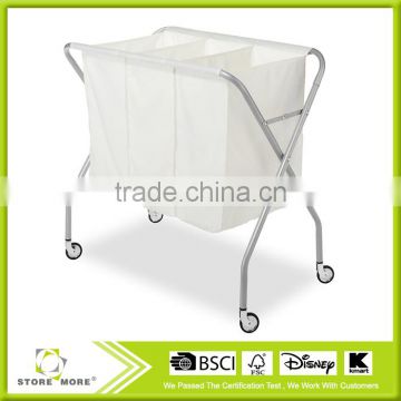 3 Section Laundry Sorter, Silver