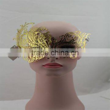 Masquerade Mask for Halloween Gold Metallic Mask With Diamond photo-3