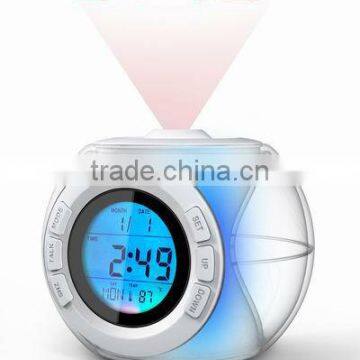 2015 Newest Sound Controlled Projection Talking Clock