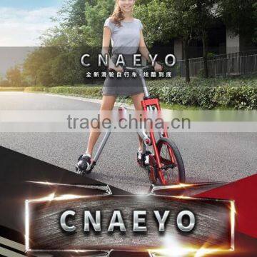 2016 Hot High Quality Folding Roller Skating Bicycle Fasion Flexible 3 Wheel Bike With Roller Skating Shoes Wholesale photo-3