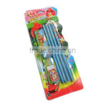 Back to school stationery set Stationery sets for kids school supplies mickey hello kitty Kawaii Pencil+rubber+ruler Stationery