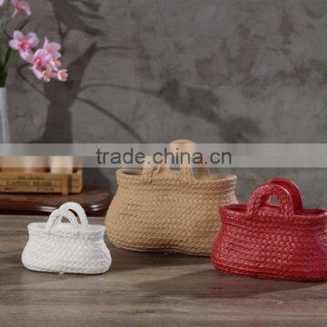 2016 Newest Funny Bag Shaped Stoneware Type for Garden Decoration Flower Pot/flower Plants photo-5