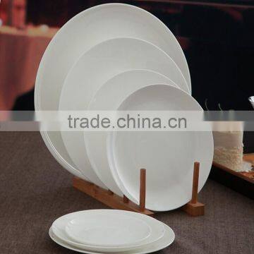 white fine porcelain ceramic dessert plate