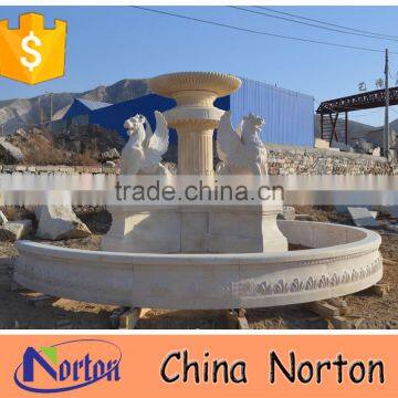 large garden natural marble lion fountain NTMF-S516S