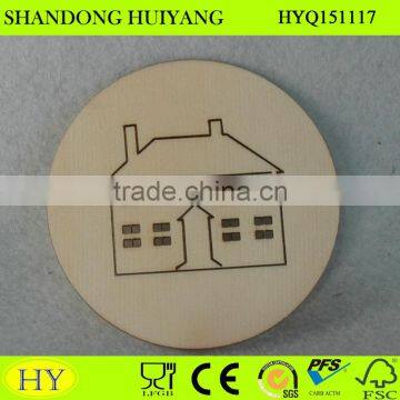 Simple Blank Cheap Plywood Wooden Coaster Wholesale photo-2