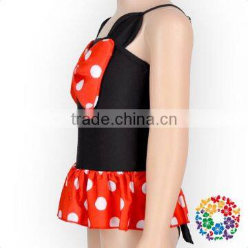 Bling Bling Beachwear Bikini Big Knot Bow Swimwear White Polka Dots Baby Girl Swimsuit photo-6