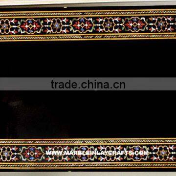 Marble Stone Inlaid Pietra Dura Dining Table Top Antique