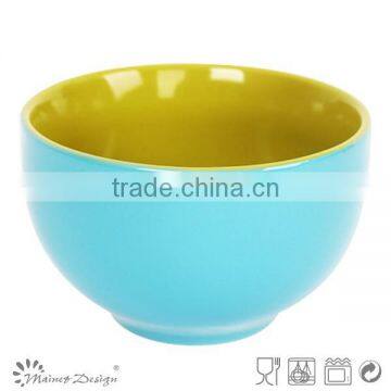 Light Color Ceramic Two Tone Soup Bowl photo-4