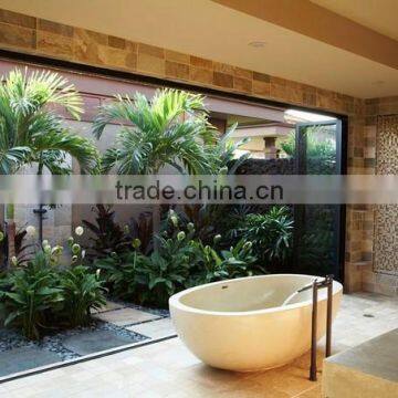 Home Decoration Luxury Hotel White Marble Stone Baths Stone Bathtub photo-5