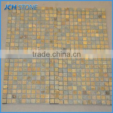 Best sale square mini yellow colored tiles mosaic