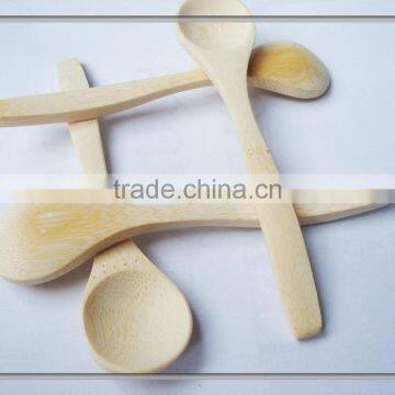 Potable Mini Tasting Spoon Natural Bamboo Oval Scoop photo-2