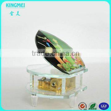 Custom Wholesale Clear Crystal Piano 3D Laser Piano Music Box Gift photo-2