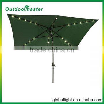 10' x 6.5' Rectangular Solar Powered LED Lighted Patio Umbrella photo-3