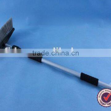 triangle head soft hair water flow through boat cleaning brush with telescopic handle