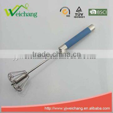 WCW032 Stainless Steel Rotary Egg Whisk, Egg Beater,Stainless Steel Wire Manual Whisk Rotary Egg Beater Hand Mixer Kitchen Gadge photo-2