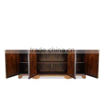 Buffet Console Brazil 4 Doors Natural Teak Wood Furniture photo-4