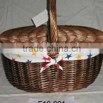 hand woven willow basket
