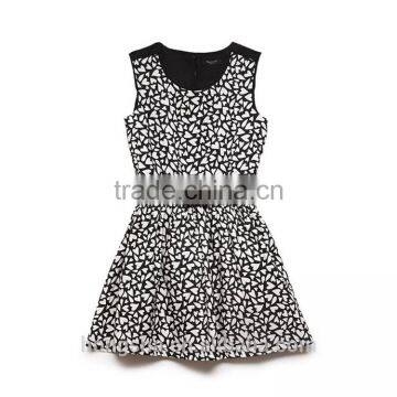 Girls Heart Print A-Line Dress Modren Children Wedding Dress Frocks Designs 2016 HSd7327 photo-5