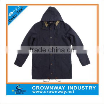 warm mens cheap black parka jackets with organic cotton