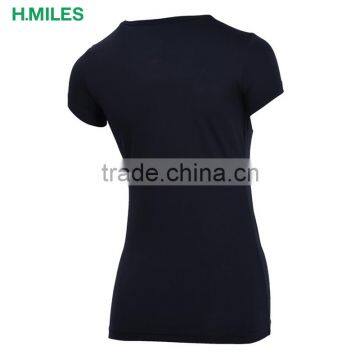 Women's Sportwear Breathable Plain Black Sport Tshirt Yoga Woman Top Blouses Uniforms photo-2