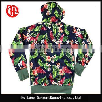 New Style Young Men Flower Printing Sleeve Autumn Hoody Jacket photo-5