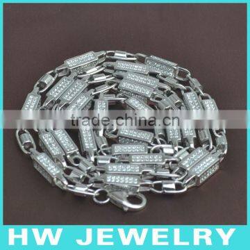 Bullet Chain, 36inch, Bling Bling Jewelry Necklace, Hip Hop Men Necklace,, Ice Out Jewelry,HWNE90318 photo-4