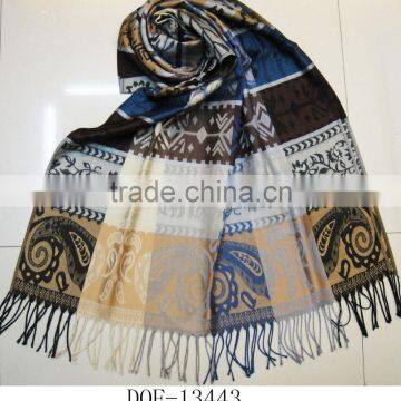 2017Fashion Classic Top Sold China Wholesale Jacquard Paisley Flroal Geometric Rayon Scarf photo-3