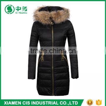 Top Quality Winter Windproof Warm Women Duck Down Coat With Fur Collar photo-6