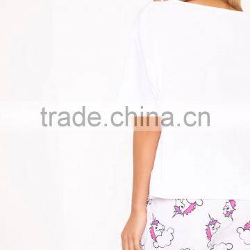 Women Summer Sleepwear Wholesale Custom Design Short Pajamas Baggy Soft Pyjama Set With Private Brand photo-2