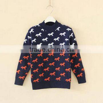 High Quality Children Clothes 2015 Autumn And Winter Clothing Boys Child Cotton Double Layer Pullover Sweater