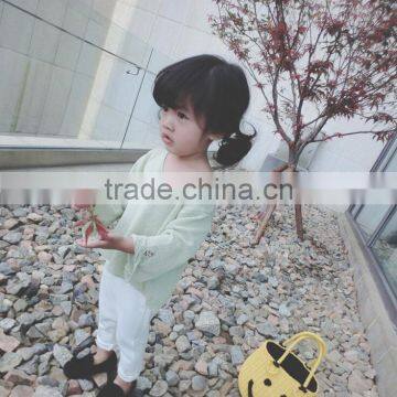 1-6 Years Wholesale 2017 New Fashion Winter Girls Knitted Sweater Ripped Solid Colors Girls Pullover Sweater (pick Size Color ) photo-3