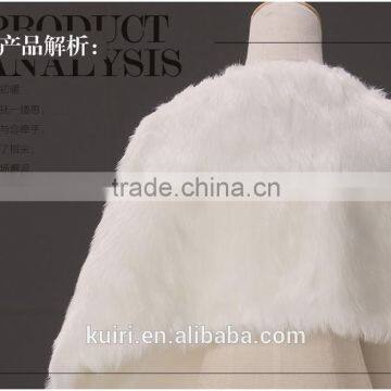 Best Deal New Fashion White Colour Trendy Bride Wedding Dress Faux Fur Shawl Wedding Shawl Streamer Gift photo-5