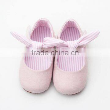 Pink fabric baby handmade non-slip sole baby Girls shoes