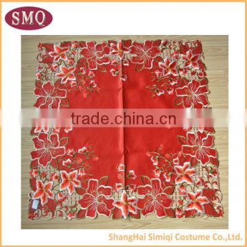 hot selling new design embroidery red white and blue tablecloths