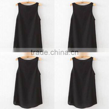 Newest Fashion Chiffon Ruffles Lace Patchwork Womens Tops photo-4