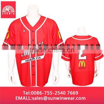 2014 Wholesale Unisex Custom Baseball Jersey With Buttons photo-5