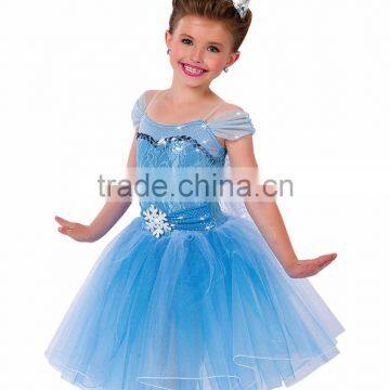 2016 beautiful blue little snow pricess dress/pricess performance costume