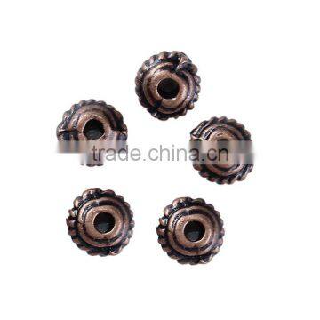 Zinc Based Alloy Spacer Beads Wheel Antique Copper