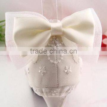 Fashionable Lace and Bow Tie For Shoe Heel Shoes Ornament With Metal Clip Shoe Charms photo-4