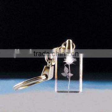 Luxury 3D Personalized Engraving Crystal Keychain photo-5