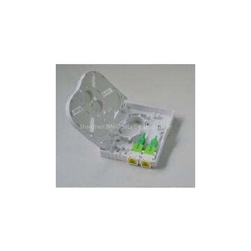 flame retardant 2 port Fiber Optic Termination Box wtih PC Material