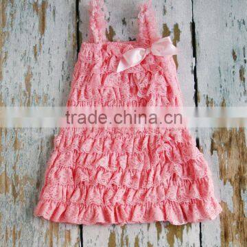  china cheap children pink bow flower tutu dress wholesale pettiskirts for girls 1-11