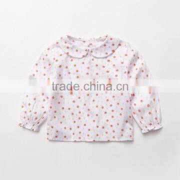 Doll Collar Floral Pattern Bottoming Breathe Freely Baby Shirt