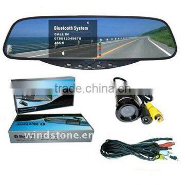 In Car Bluetooth Recorder Rearview Mirror DVR Kits With Reversing Sensors System