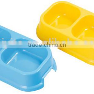 Multi function double plastic pet dog bowls