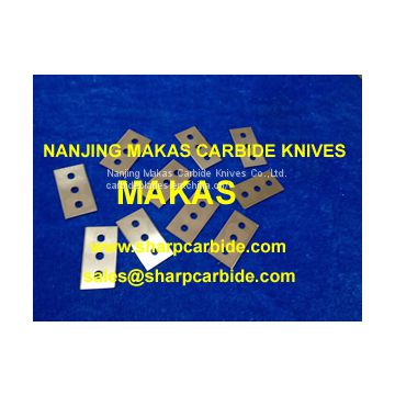 3-hole razor blades, three holes razor blades, industrial razor blades, carbide razor blades, film cutting blades