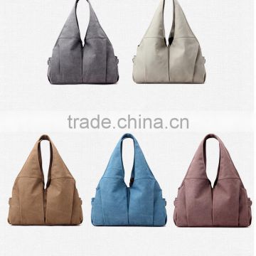 Latest fashion plain canvas bags high fashion message shoulder bags for ladies