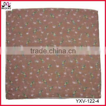 Beautiful girls summer fashion bird print scarf fabric